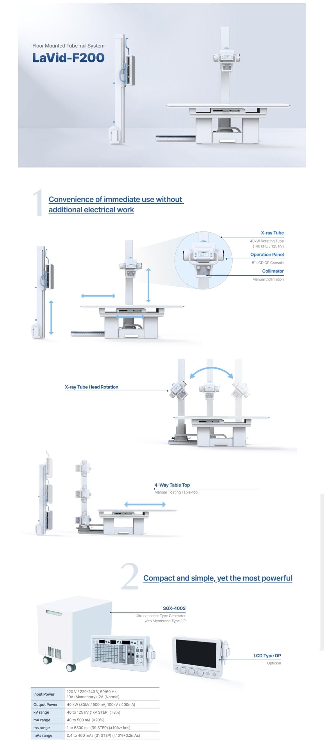 LaVid-F200 specification